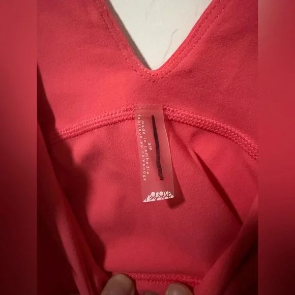 New FP Movement Never Better Crop V-Neck Tank in coral - Womens - Picture 5 of 6